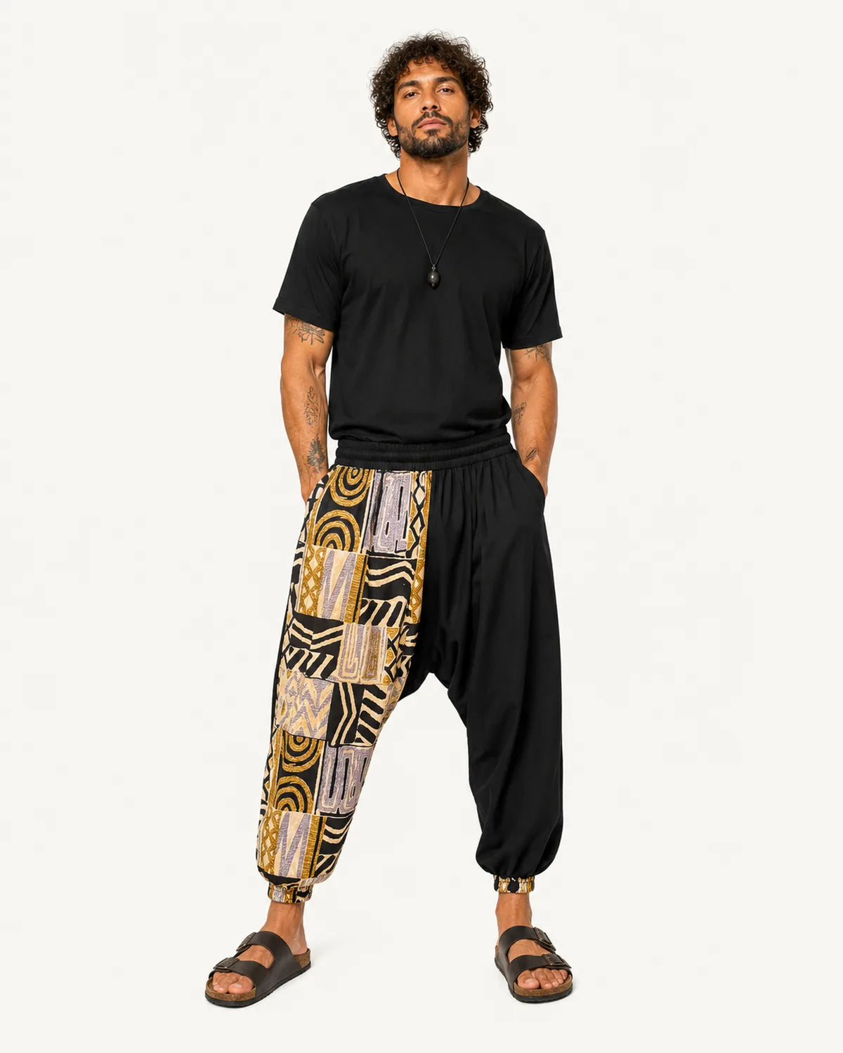 Calça Saruel Ouro Ancestral - frente masculino