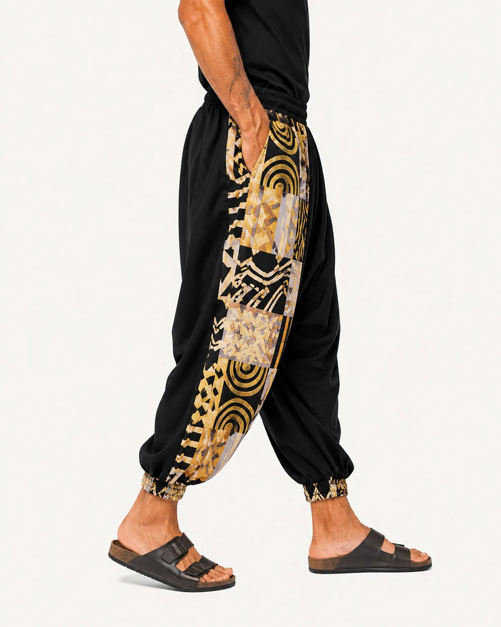 Calça Saruel Ouro Ancestral - lateral