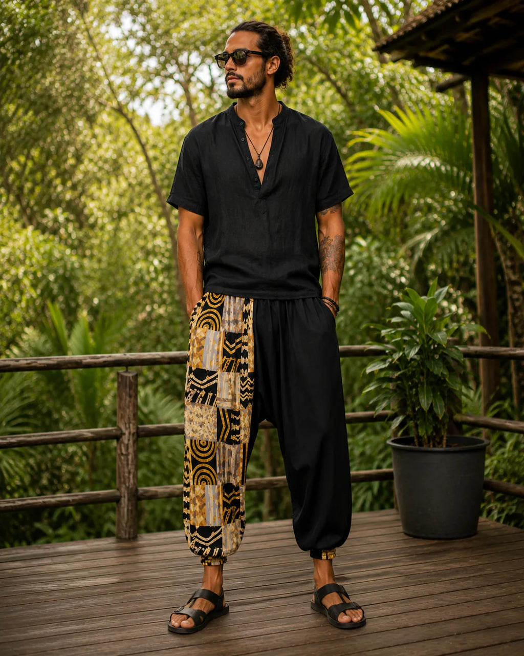 Calça Saruel Ouro Ancestral - lifestyle masculino