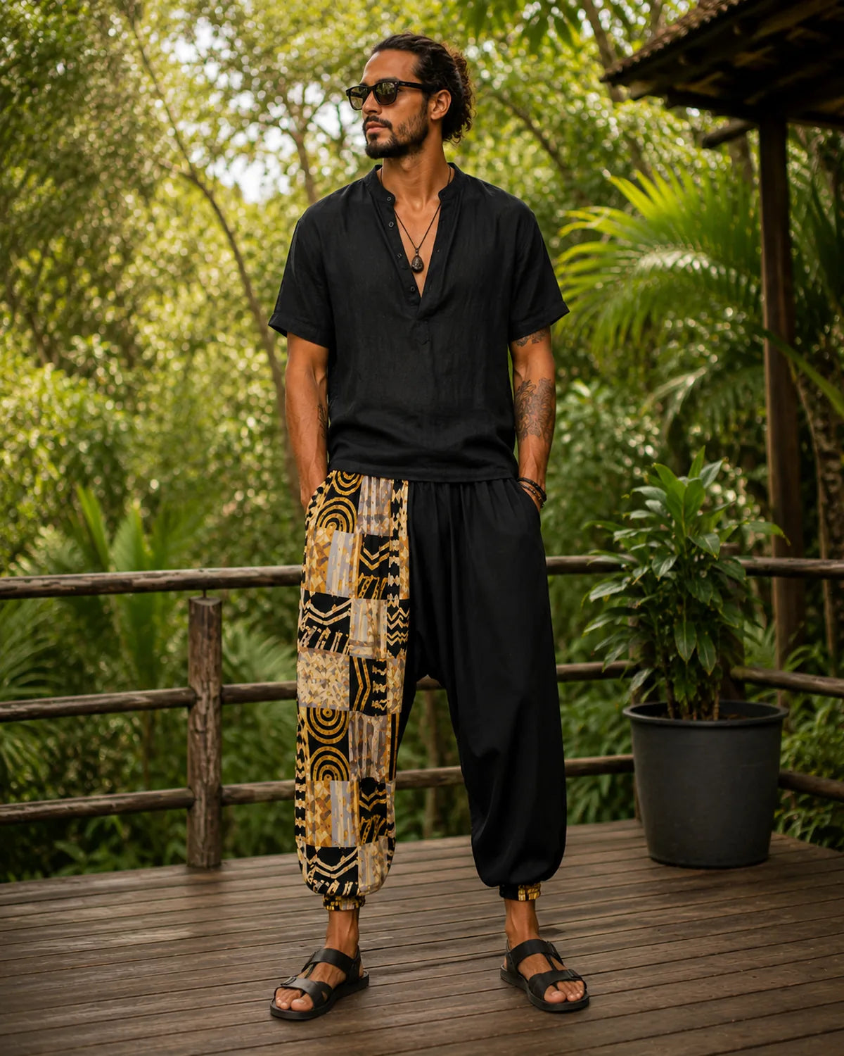 Calça Saruel Ouro Ancestral - lifestyle masculino